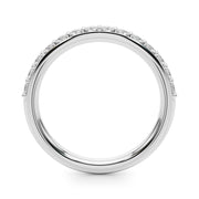 Straight Half Eternity Ring in Gold & Platinum