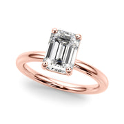 Radiant Cut Solitaire Emerald Diamond Engagement Ring in 10K/14K gold and platinum with certified lab-grown or natural diamonds