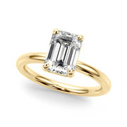 Radiant Cut Solitaire Emerald Diamond Engagement Ring in 10K/14K gold and platinum with certified lab-grown or natural diamonds