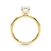 Radiant Cut Solitaire Emerald Diamond Engagement Ring in 10K/14K gold and platinum with certified lab-grown or natural diamonds