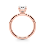 Radiant Cut Solitaire Emerald Diamond Engagement Ring in 10K/14K gold and platinum with certified lab-grown or natural diamonds