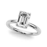 Radiant Cut Solitaire Emerald Diamond Engagement Ring in 10K/14K gold and platinum with certified lab-grown or natural diamonds