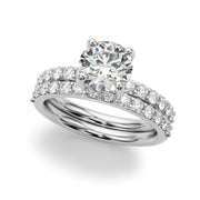 Majestic Rd Center Single Row Engagement Round Diamond Engagement Ring in 10K/14K gold and platinum with certified lab-grown or natural diamonds