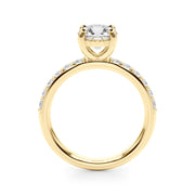 Majestic Rd Center Single Row Engagement Round Diamond Engagement Ring in 10K/14K gold and platinum with certified lab-grown or natural diamonds