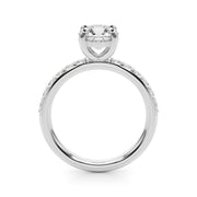 Majestic Rd Center Single Row Engagement Round Diamond Engagement Ring in 10K/14K gold and platinum with certified lab-grown or natural diamonds
