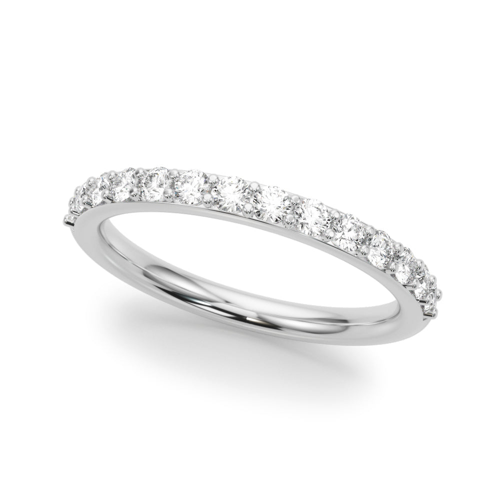 Straight Diamond Half Eternity Ring in Gold & Platinum