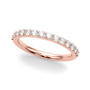 Straight Diamond Half Eternity Ring in Gold & Platinum