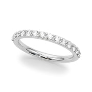 Straight Diamond Half Eternity Ring in Gold & Platinum