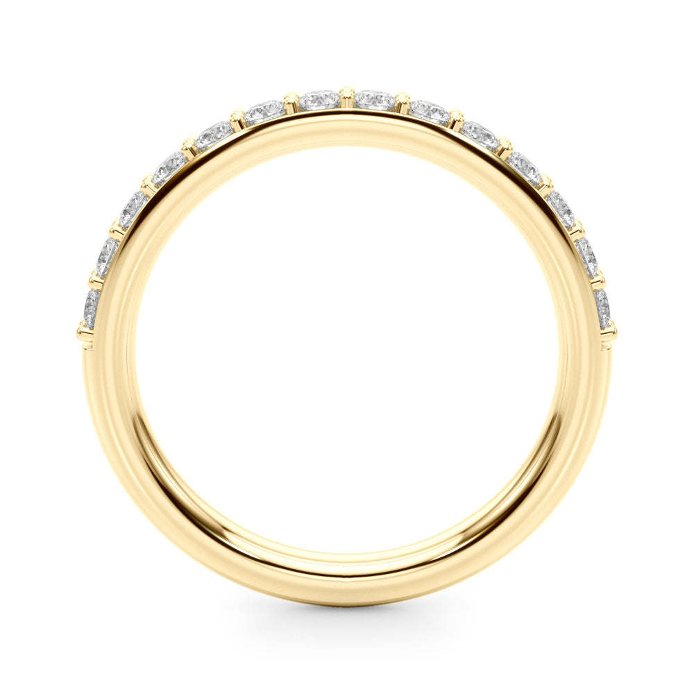Straight Diamond Half Eternity Ring in Gold & Platinum