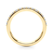 Straight Diamond Half Eternity Ring in Gold & Platinum
