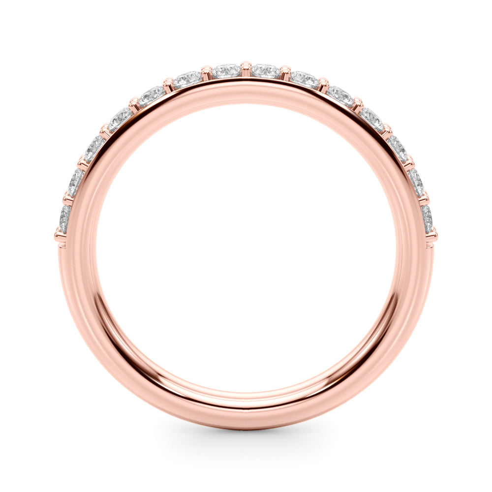 Straight Diamond Half Eternity Ring in Gold & Platinum