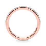 Straight Diamond Half Eternity Ring in Gold & Platinum