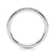 Straight Diamond Half Eternity Ring in Gold & Platinum