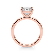 Couture Cut Solitaire Princess Diamond Engagement Ring in 10K/14K gold and platinum with certified lab-grown or natural diamonds
