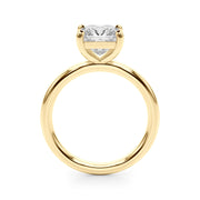 Couture Cut Solitaire Princess Diamond Engagement Ring in 10K/14K gold and platinum with certified lab-grown or natural diamonds