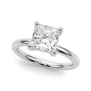 Couture Cut Solitaire Princess Diamond Engagement Ring in 10K/14K gold and platinum with certified lab-grown or natural diamonds