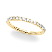 Straight Diamond Half Eternity Ring in 10K/14K gold and platinum with certified lab-grown or natural diamonds