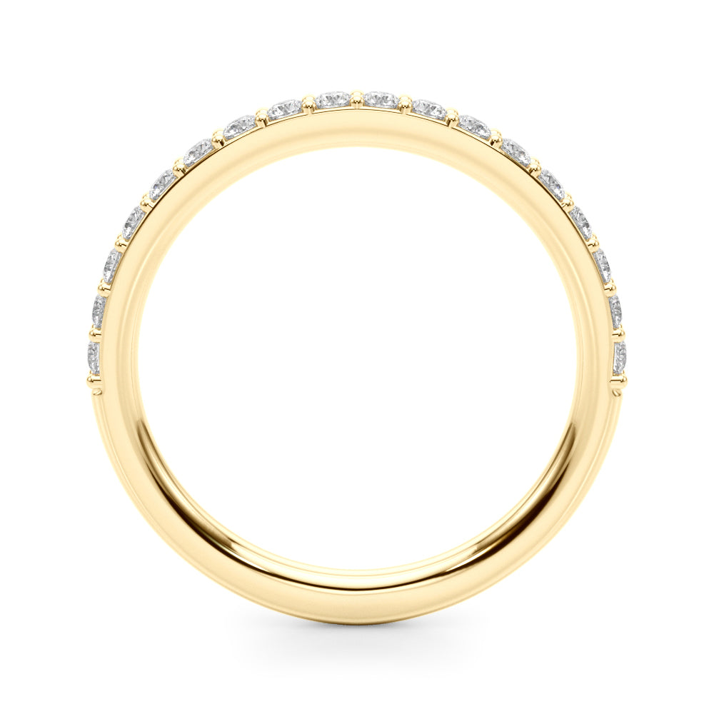 Straight Diamond Half Eternity Ring in Gold & Platinum