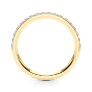 Straight Diamond Half Eternity Ring in Gold & Platinum