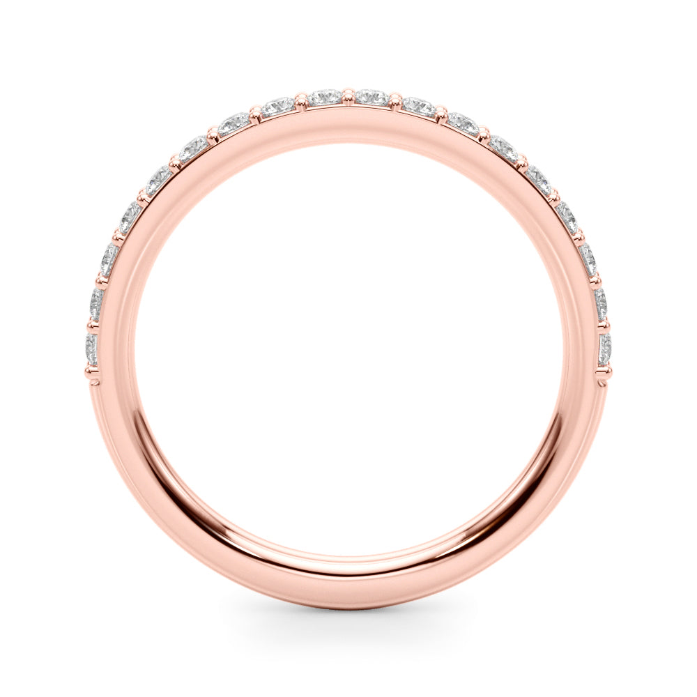Straight Diamond Half Eternity Ring in Gold & Platinum
