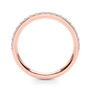 Straight Diamond Half Eternity Ring in Gold & Platinum