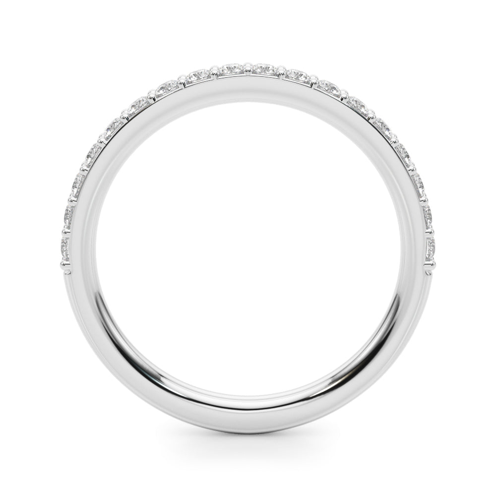 Straight Diamond Half Eternity Ring in Gold & Platinum
