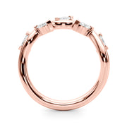 Nature Inspired Half Eternity Ring in Gold & Platinum