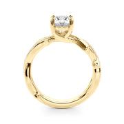 Celestial Oval Center Oval Diamond Engagement Ring in 10K/14K gold and platinum with certified lab-grown or natural diamonds