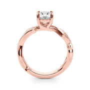 Celestial Oval Center Oval Diamond Engagement Ring in 10K/14K gold and platinum with certified lab-grown or natural diamonds