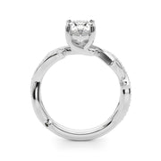 Celestial Oval Center Oval Diamond Engagement Ring in 10K/14K gold and platinum with certified lab-grown or natural diamonds