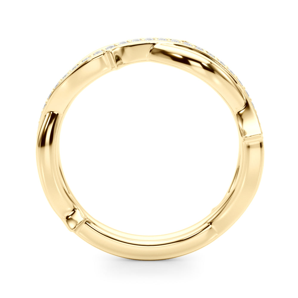 Nature Inspired Half Eternity Ring in Gold & Platinum