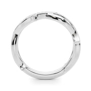 Nature Inspired Half Eternity Ring in Gold & Platinum