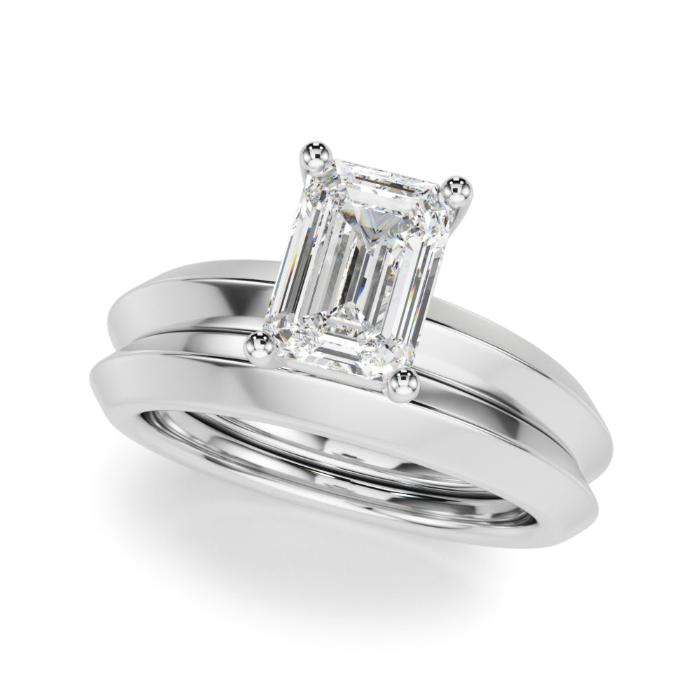 Romantic Ov Center Mq & Rd Sides Oval Diamond Engagement Ring â€” 10K/14K Gold & Platinum
