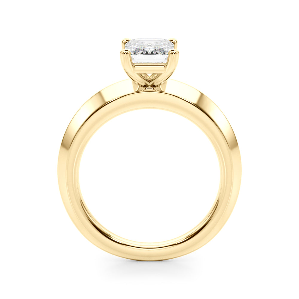 Romantic Ov Center Mq & Rd Sides Oval Diamond Engagement Ring â€” 10K/14K Gold & Platinum