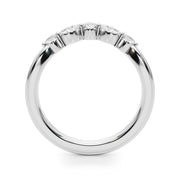 Alternating Round & Marquise Half Eternity Ring in Gold & Platinum