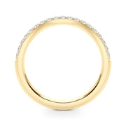 Curved Diamond Half Eternity Ring in Gold & Platinum