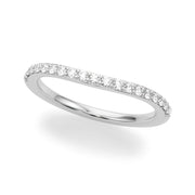 Curved Half Eternity Ring in Gold & Platinum