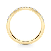 Curved Half Eternity Ring in Gold & Platinum