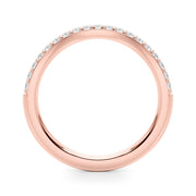 Curved Half Eternity Ring in Gold & Platinum