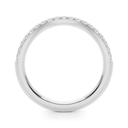 Curved Half Eternity Ring in Gold & Platinum