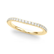 Curved Half Eternity Ring in 10K/14K gold and platinum with certified lab-grown or natural diamonds