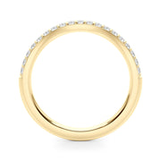 Curved Half Eternity Ring in Gold & Platinum