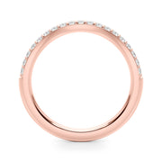 Curved Half Eternity Ring in Gold & Platinum