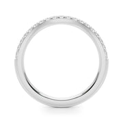 Curved Half Eternity Ring in Gold & Platinum