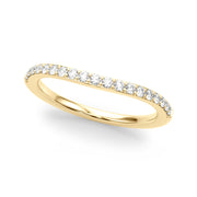 Curved Half Eternity Ring in 10K/14K gold and platinum with certified lab-grown or natural diamonds