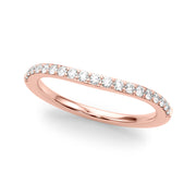 Curved Half Eternity Ring in Gold & Platinum