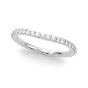 Curved Half Eternity Ring in Gold & Platinum