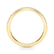 Curved Half Eternity Ring in Gold & Platinum
