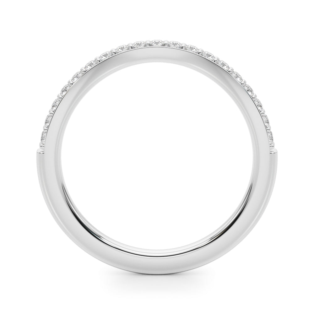 Curved Half Eternity Ring in Gold & Platinum