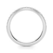 Curved Half Eternity Ring in Gold & Platinum